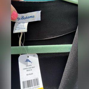 Tommy Bahama Carmela Wrap Dress Black NWT